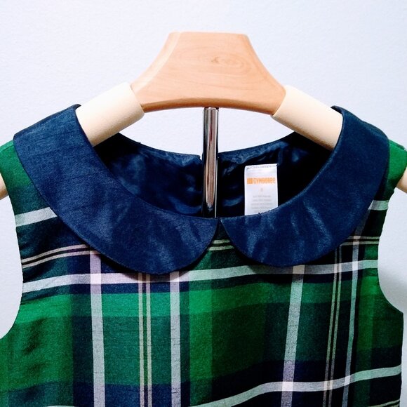 GYMBOREE PLAID GREEN DRESS GIRLS SIZE 8 - Picture 4 of 9